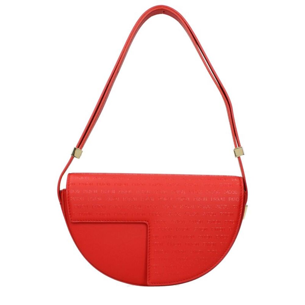 Patou Red Leather Shoulder Women's Bag